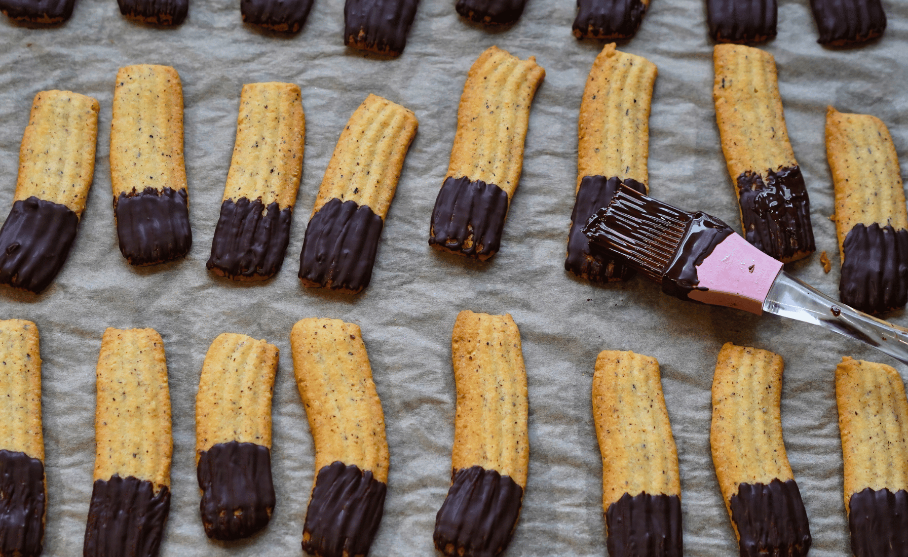 banánky v čokoládě vánoční cukroví